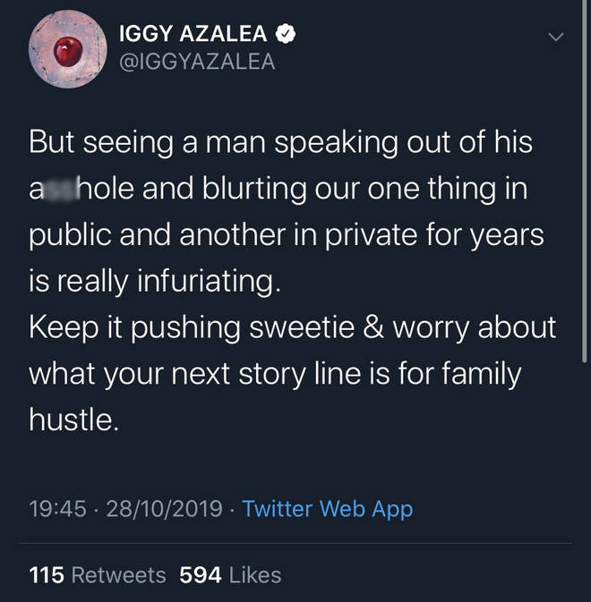 Iggy Azalea goes on a Twitter rant following T.I's comments