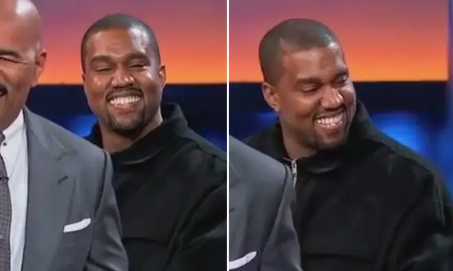 Kanye West appearing on Celebrity Family Feud.