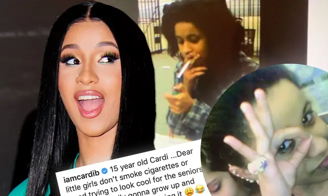 Cardi B warned her young fans about smoking as she reflected on her teenage years.