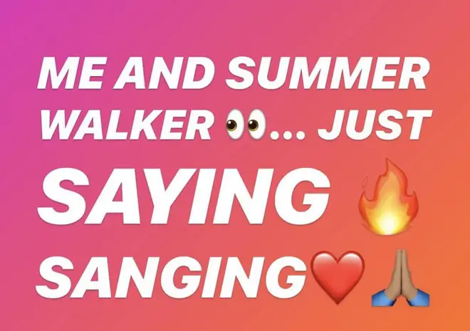 Chris Brown hinted that he and Summer Walker have been cooking in the studio.