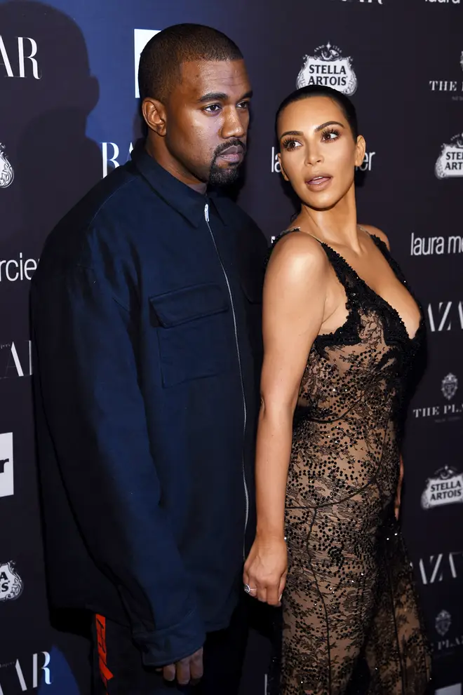 Kanye West and Kim Kardashian West.