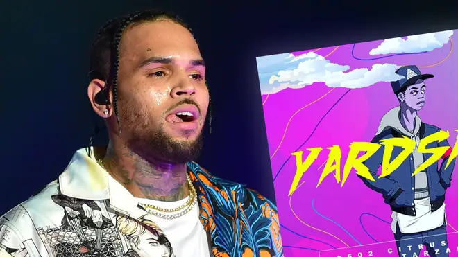 Chris Brown dropped his Tarzana address and encouraged fans to attend a designer yard sale.