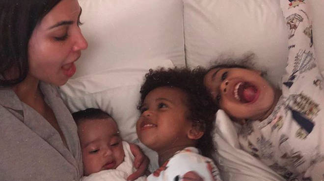 Kim Kardashian West and her kids