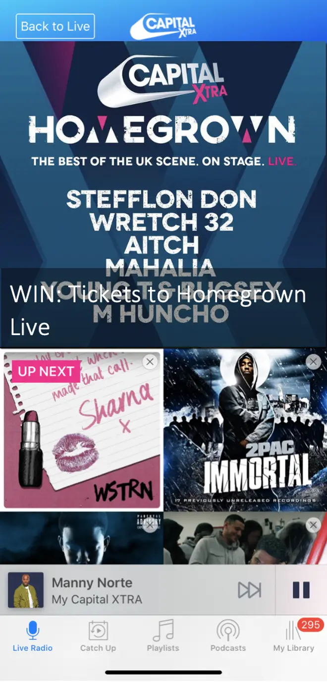Win your way into Capital XTRA Homegrown Live!