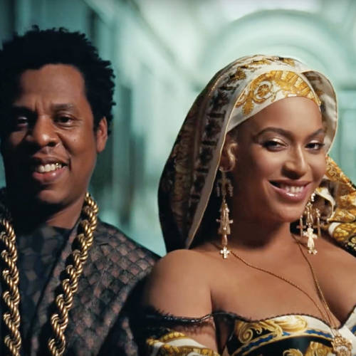 The Carters in the official music video for 'APESH*T'.