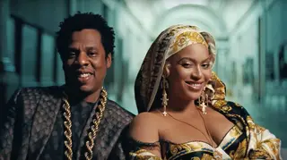 The Carters in the official music video for 'APESH*T'.
