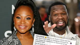 Naturi Naughton clapped back at 50 Cent after he trolled her hairline on social media.