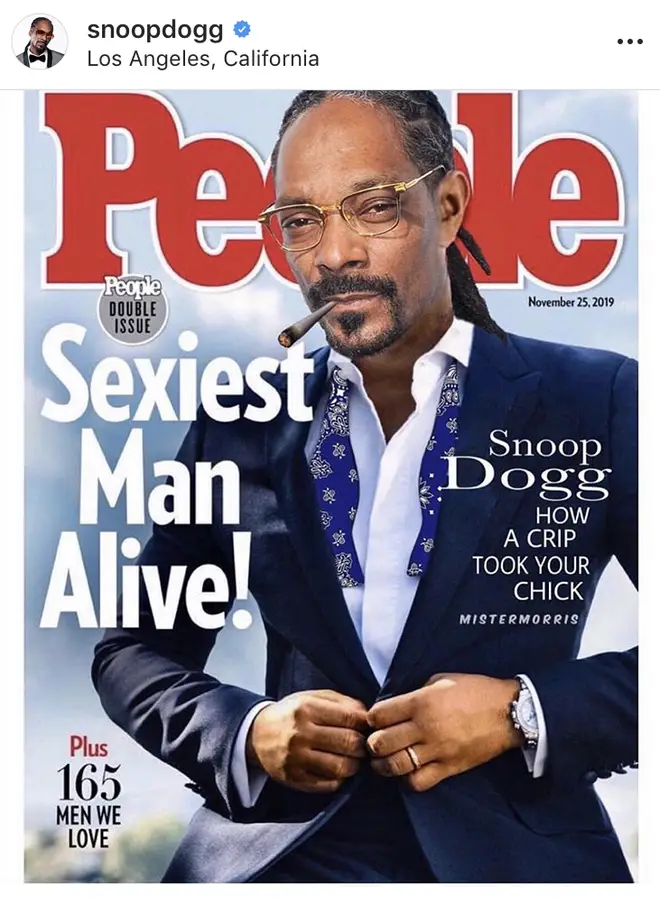 Snoop Dogg replaced "sexiest man alive" John Legend on a fake People magazine cover he posted on Instagram.