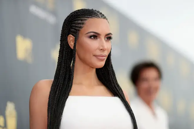 TV personality Kim Kardashian attends the 2018 MTV Movie And TV Awards at Barker Hangar on June 16, 2018 in Santa Monica, California. (Photo by Christopher Polk/Getty Images for MTV)
