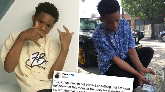 Tay-K calls out management and media for "portraying him as a monster"