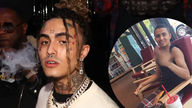Lil Pump posted a throwback photo without his trademark tattoos.